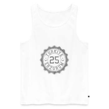 Erzurum - Männer Premium Bio Tank Top - Weiß - Vorne - Michal (187cm)