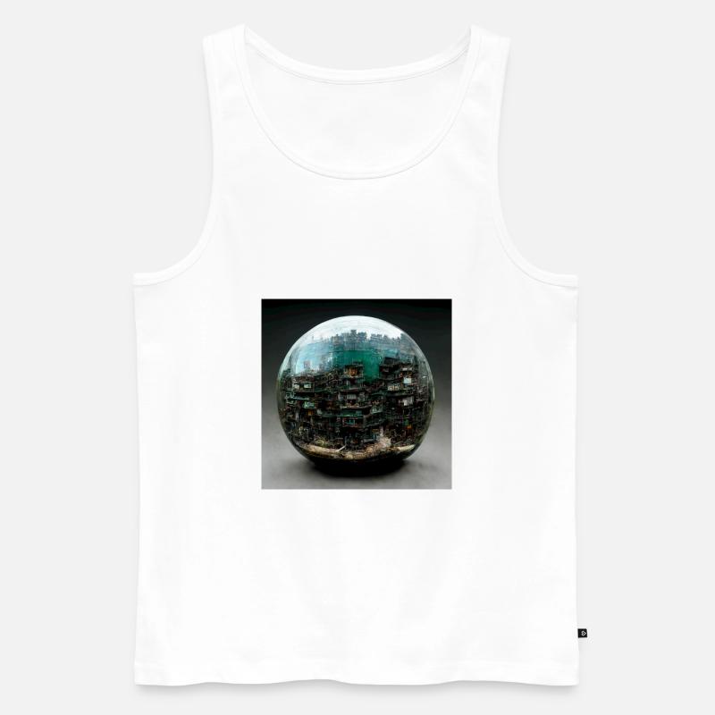 Reflexion - Männer Premium Bio Tank Top - Weiß
