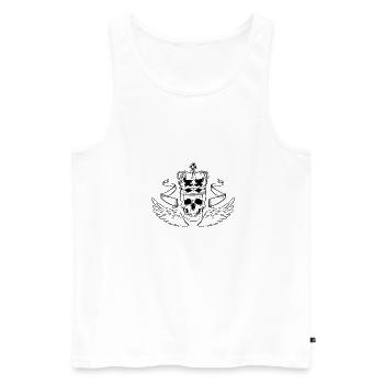 Queen of skull - Männer Premium Bio Tank Top - Weiß - Vorne - Michal (187cm)