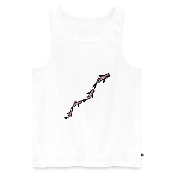 Viele Koi Fisch Nishikigoi - Männer Premium Bio Tank Top - Weiß - Vorne - Michal (187cm)