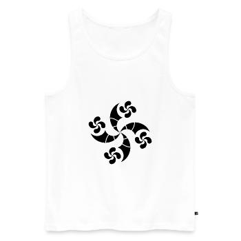 Baskische Quer - Männer Premium Bio Tank Top - Weiß - Vorne - AI Model Male 178 light (178cm)