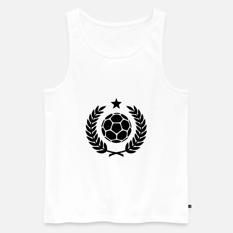 Lorbeerkranz (Handball) 01 - Männer Premium Bio Tank Top - Weiß
