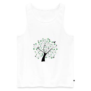 L'arbre merveilleux - Débardeur bio Premium Homme - blanc - Devant - Michal (187cm)
