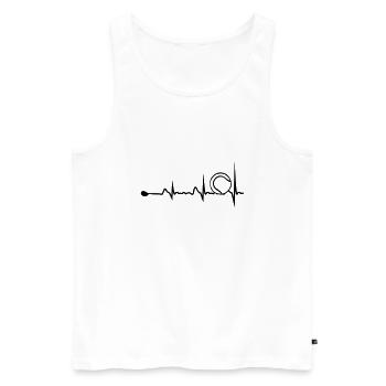 Tennis Herzschlag 1 - Männer Premium Bio Tank Top - Weiß - Vorne - Michal (187cm)