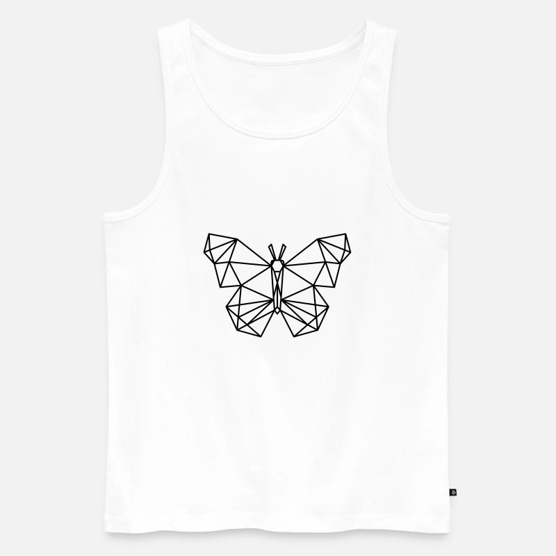 Schmetterling - Männer Premium Bio Tank Top - Weiß