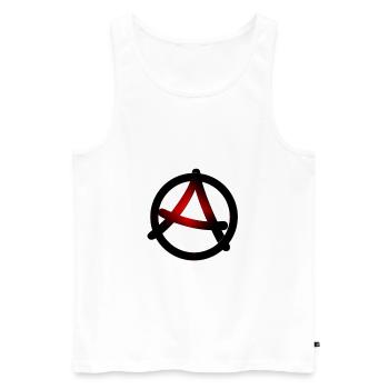Anarchy, anarchy, anarchist symbol - Men's Premium Organic Tank Top - white - Front - AI Model Male 178 light (178cm)