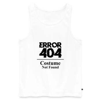 Error 404 Costume not found Kostüm Halloween Party - Männer Premium Bio Tank Top - Weiß - Vorne - Michal (187cm)