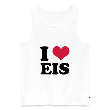 I Love Eis - Männer Premium Bio Tank Top - Weiß - Vorne - Michal (187cm)