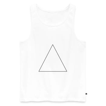 Simple triangle, minimalist, gift idea - Men's Premium Organic Tank Top - white - Front - AI Model Male 178 light (178cm)