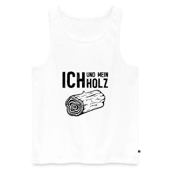 Ich und mein holz Zimmermann Handwerker Werkzeug - Männer Premium Bio Tank Top - Weiß - Vorne - AI Model Male 178 light (178cm)
