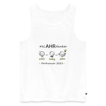 We AHR together | Ahrtal Hochwasser SolidAHRität - Männer Premium Bio Tank Top - Weiß - Vorne - AI Model Male 178 light (178cm)