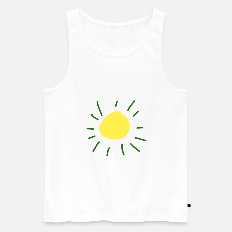 sonne symbol - Männer Premium Bio Tank Top - Weiß