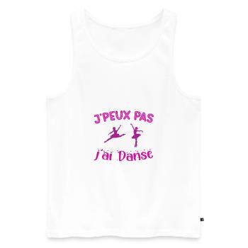 WOW j peux pas j ai Danse cadeau danseuse enfant - Débardeur bio Premium Homme - blanc - Devant - AI Model Male 178 light (178cm)