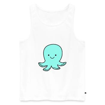 Sourire de poulpe - Débardeur bio Premium Homme - blanc - Devant - Michal (187cm)