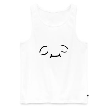 Relaxed face design - Men's Premium Organic Tank Top - white - Front - AI Model Male 178 light (178cm)
