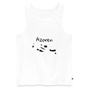 Azoren Portugal Atlantik Insel Urlaub - Männer Premium Bio Tank Top - Weiß - Vorne - Michal (187cm)