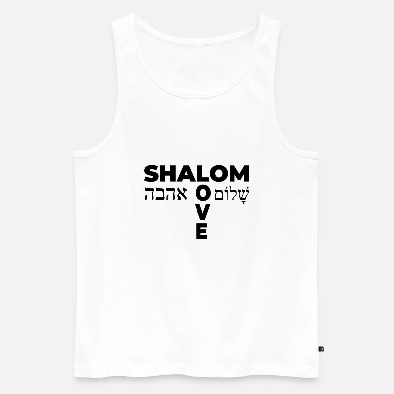 Shalom - Männer Premium Bio Tank Top - Weiß