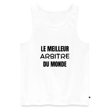 le meilleur arbitre du monde - Débardeur bio Premium Homme - blanc - Devant - AI Model Male 178 light (178cm)