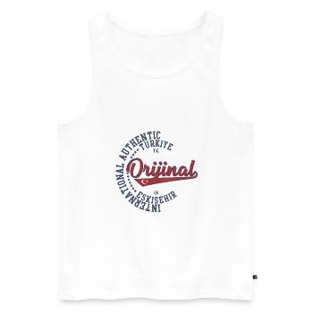 Eskişehir - Männer Premium Bio Tank Top - Weiß - Vorne - Michal (187cm)