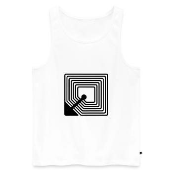 rfid - Débardeur bio Premium Homme - blanc - Devant - AI Model Male 178 light (178cm)