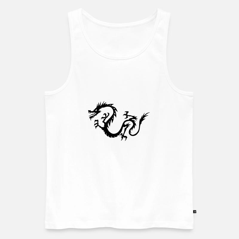 Chinesischer Drache - Männer Premium Bio Tank Top - Weiß
