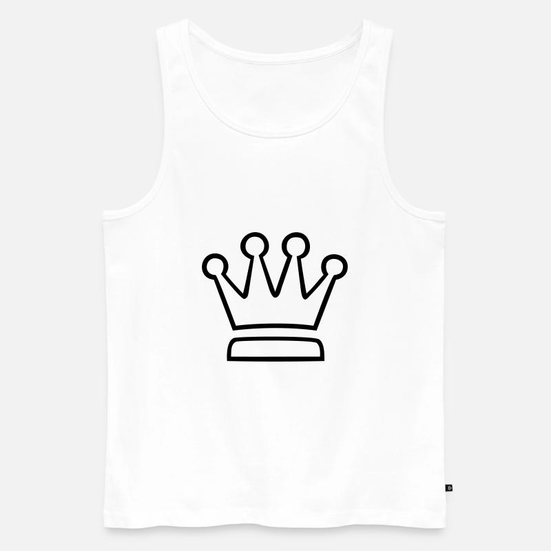 Krone (crown) 04.0 - Männer Premium Bio Tank Top - Weiß