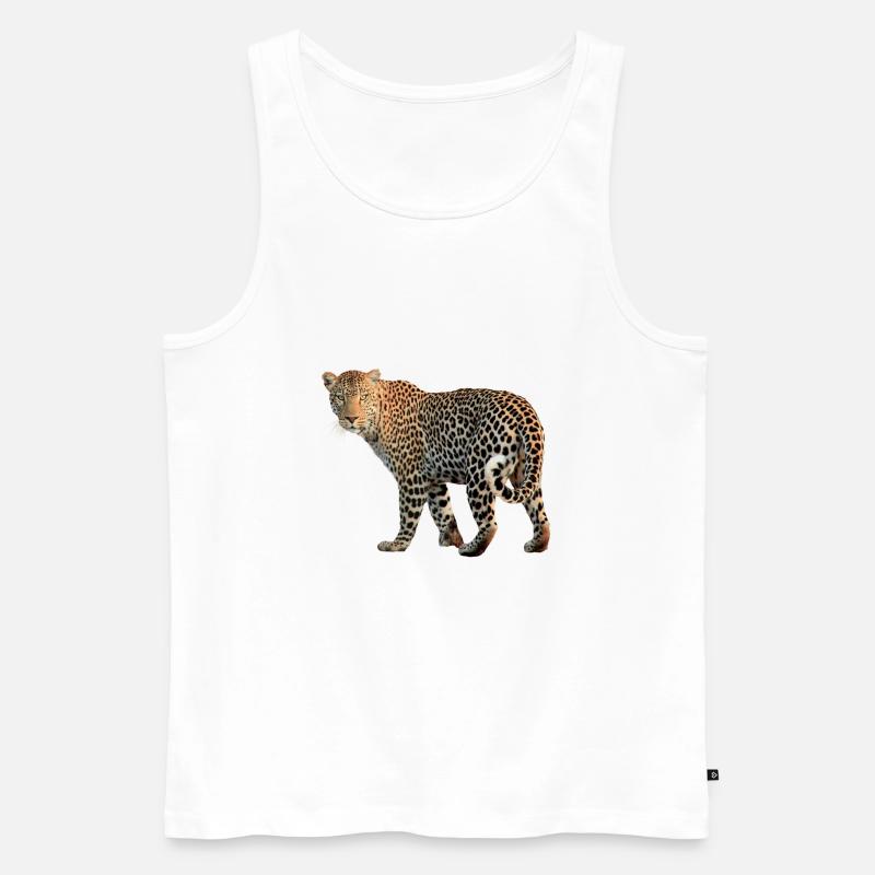Leopard sehr charismatisch. Geschenkidee - Männer Premium Bio Tank Top - Weiß