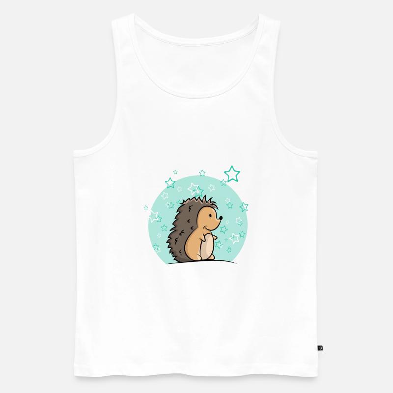 Igel Junge mit Sternen - Männer Premium Bio Tank Top - Weiß