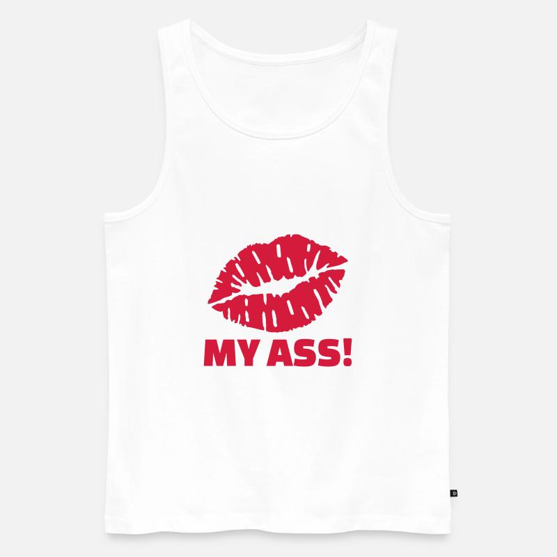 Arsch - Männer Premium Bio Tank Top - Weiß