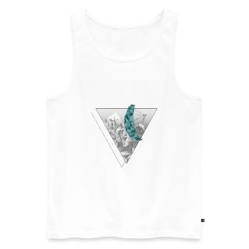Polyscope Paraglider pacific - Men's Premium Organic Tank Top - white - Front - AI Model Male 178 light (178cm)