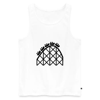 Achterbahn - Männer Premium Bio Tank Top - Weiß - Vorne - AI Model Male 178 light (178cm)