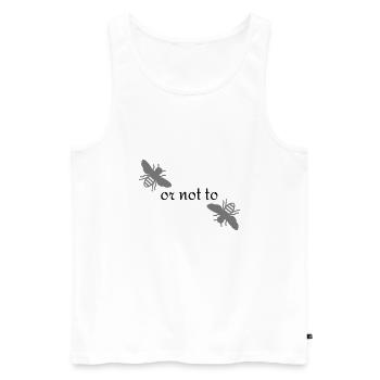 Bee or not to Bee - Männer Premium Bio Tank Top - Weiß - Vorne - AI Model Male 178 light (178cm)