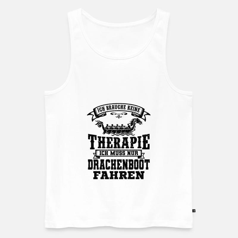 Drachenboot - Männer Premium Bio Tank Top - Weiß