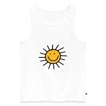 Sun - Men's Premium Organic Tank Top - white - Front - Michal (187cm)