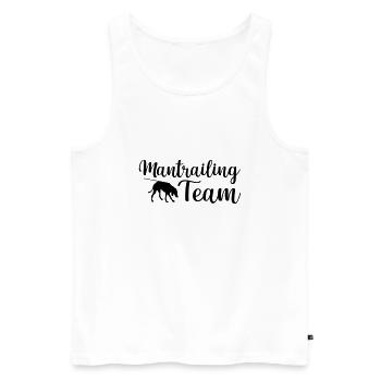Mantrailing Team Cansport - Débardeur bio Premium Homme - blanc - Devant - AI Model Male 178 light (178cm)