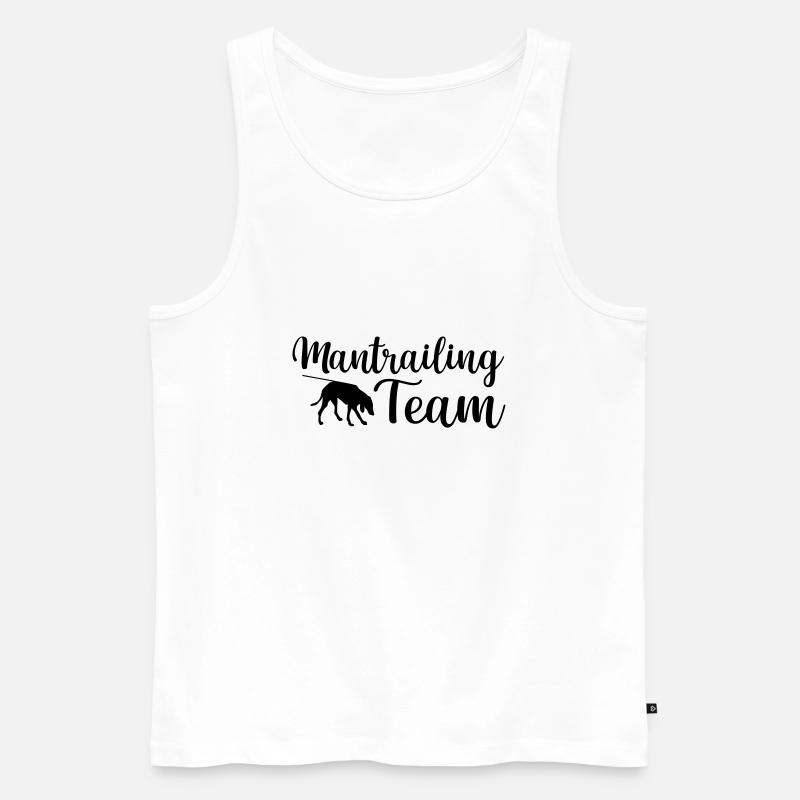 Mantrailing Team Hundesport - Männer Premium Bio Tank Top - Weiß