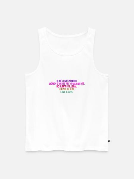 LOVE IS LOVE - Men's Premium Organic Tank Top - white