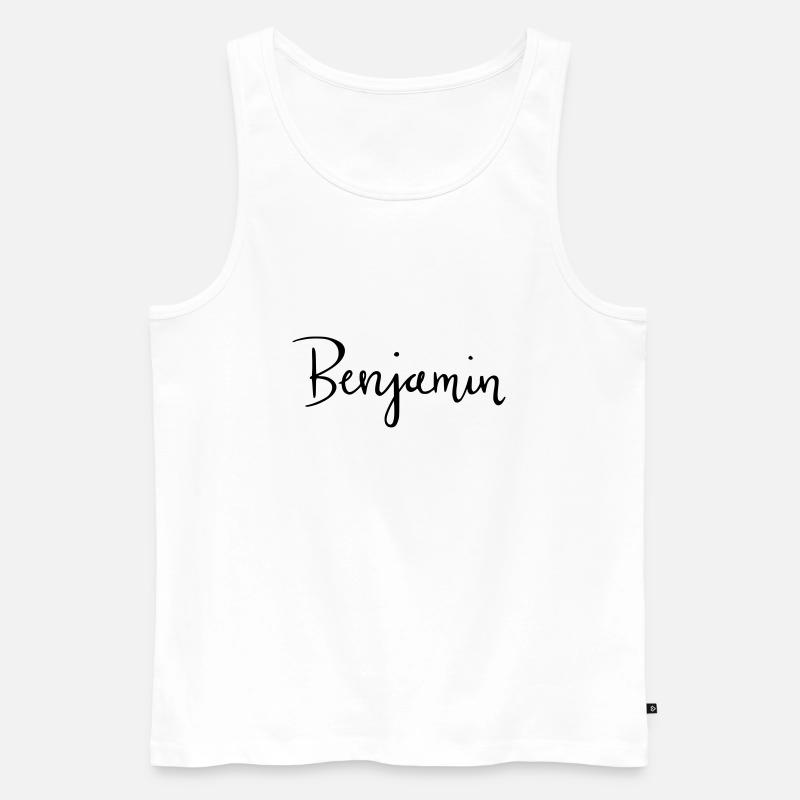 benjamin - Männer Premium Bio Tank Top - Weiß