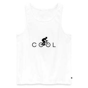 Cool biker 1C cadeau cycliste changeant de couleur - Débardeur bio Premium Homme - blanc - Devant - Michal (187cm)
