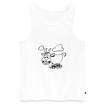 Goat climb up - Men's Premium Organic Tank Top - white - Front - AI Model Male 178 light (178cm)
