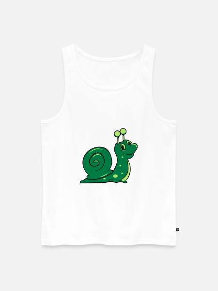 Snail Funny Kids - Men's Premium Organic Tank Top - white