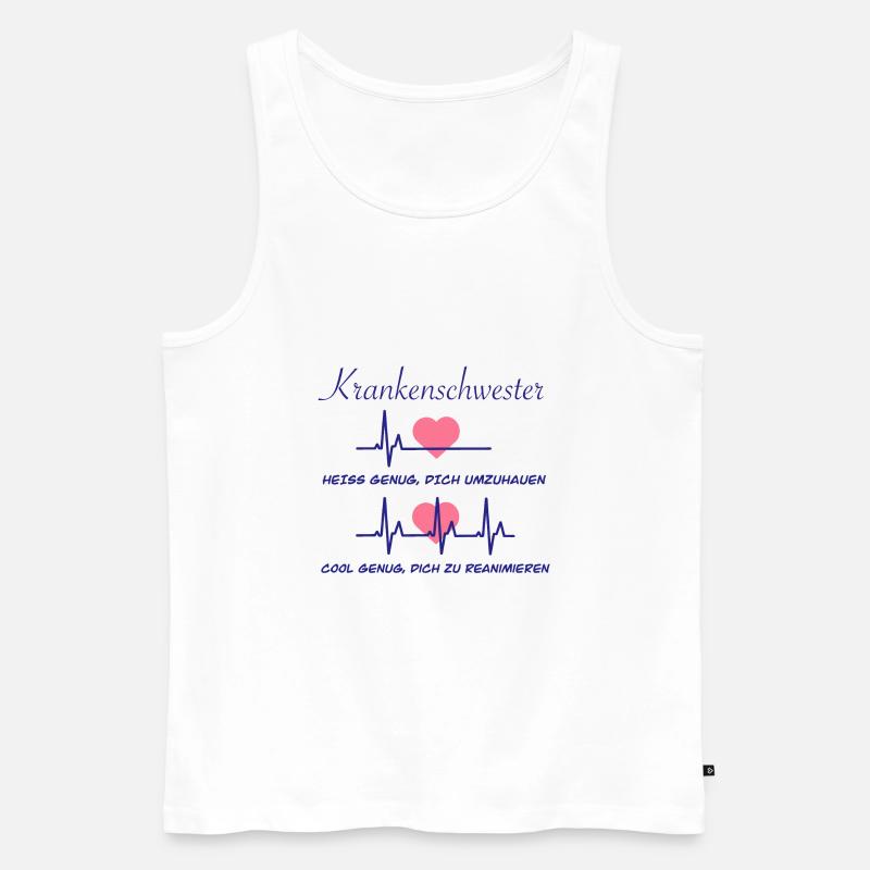Krankenschwester - Männer Premium Bio Tank Top - Weiß