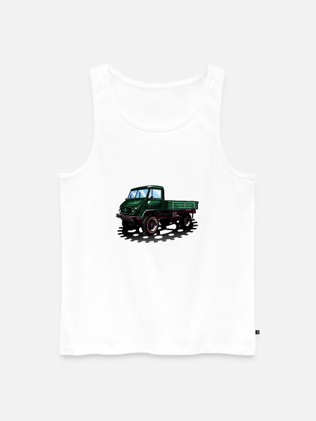 Unimog - Oldtimer - Offroad - Universal Motorgerät - Männer Premium Bio Tank Top - Weiß