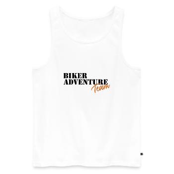 Équipe Biker Adventure - MarokkoTour2024.de - Débardeur bio Premium Homme - blanc - Devant - AI Model Male 178 light (178cm)