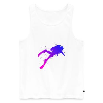 Scuba Diving Scuba Dive Men Divers - Men's Premium Organic Tank Top - white - Front - Michal (187cm)