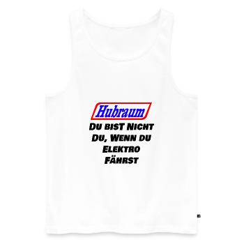 Hubraum Statt Wohnraum - Männer Premium Bio Tank Top - Weiß - Vorne - Michal (187cm)
