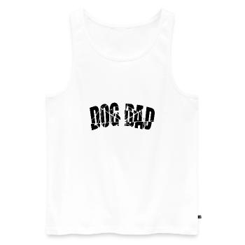 fun beagle dad joke cool statement dog paw awesome - Men's Premium Organic Tank Top - white - Front - AI Model Male 178 light (178cm)