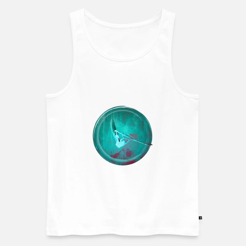 Windsurf wave - Männer Premium Bio Tank Top - Weiß