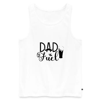 Papa Fuel Papa Fête des Pères Bière - Débardeur bio Premium Homme - blanc - Devant - AI Model Male 178 light (178cm)