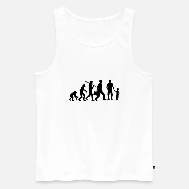 Fils Papa Evolution Enfant - Débardeur bio Premium Homme - blanc